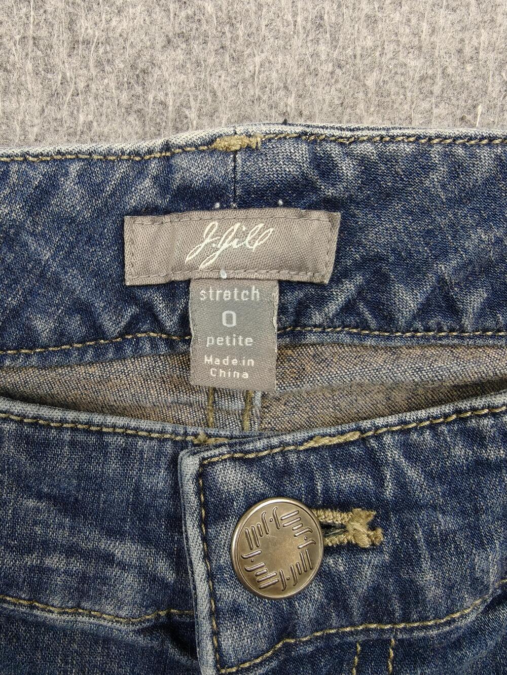 J. Jill Stretch Jeans Womens 0P Blue Medium Wash Straight 5-Pocket 26 Inseam - Picture 4 of 11
